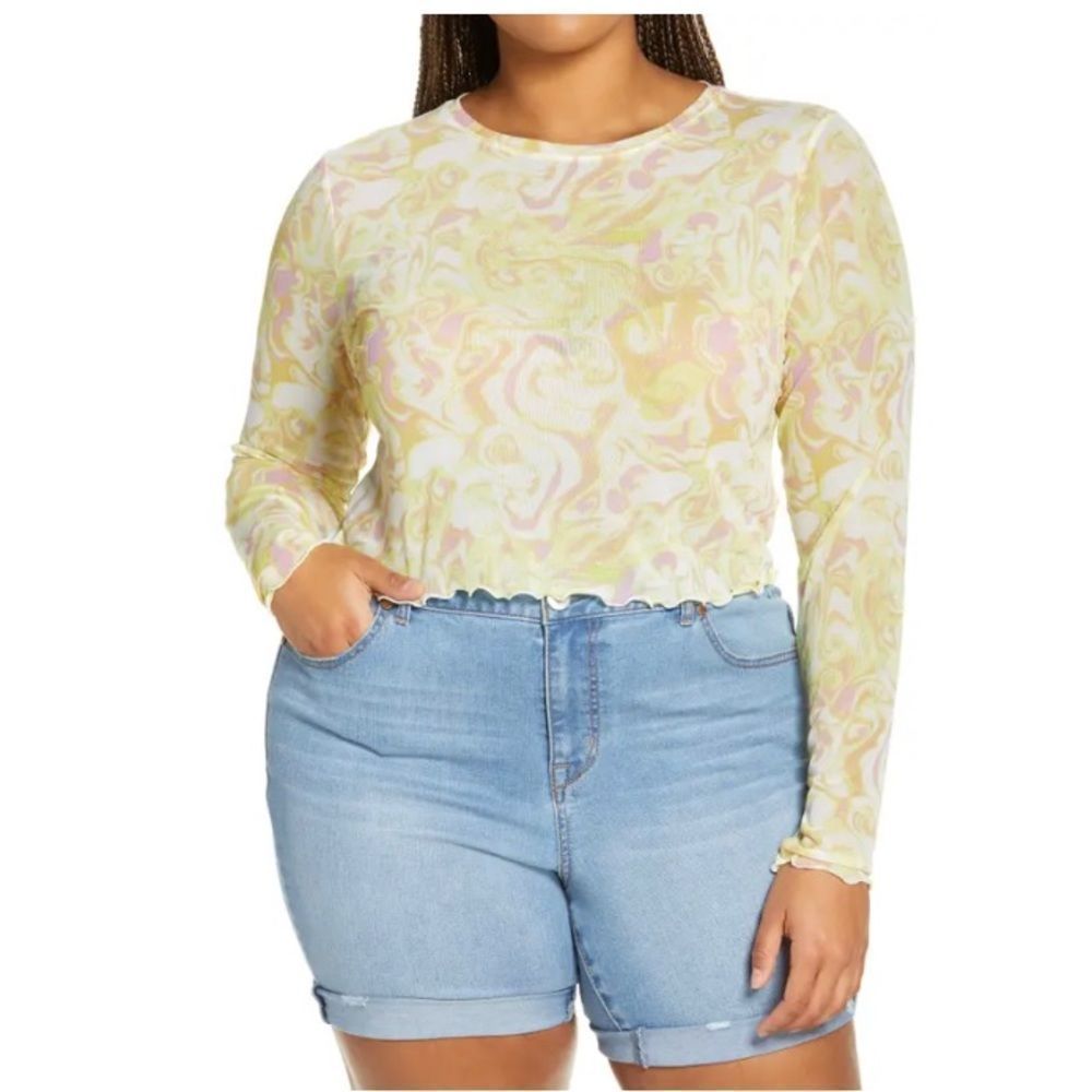 Nordstrom BP Groovy Spacey Swirl Mesh 90”s Vibe 1X